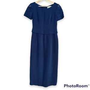 Vintage Shomi Navy Blue Dress Sz 2